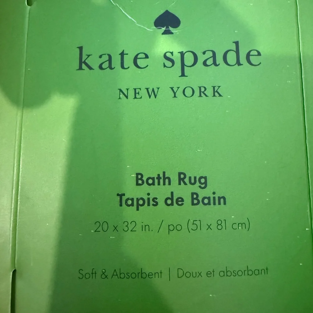 Kate Spade Pink and White Polk a Dot Bath Rug NWT